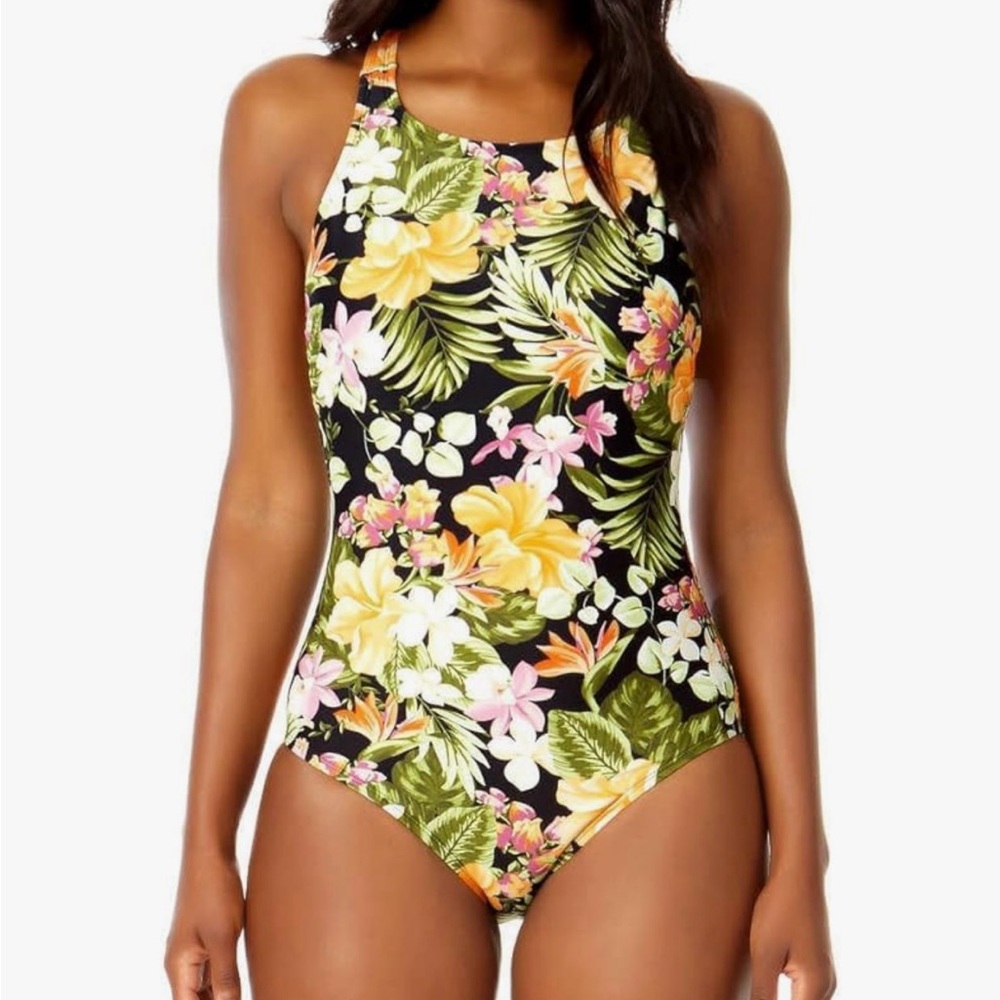 Hurley Floral One-Piece Swimsuit. NWT! Size M or 6/8.